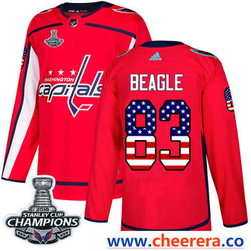 Adidas Jay Beagle Washington Capitals red Authentic jersey