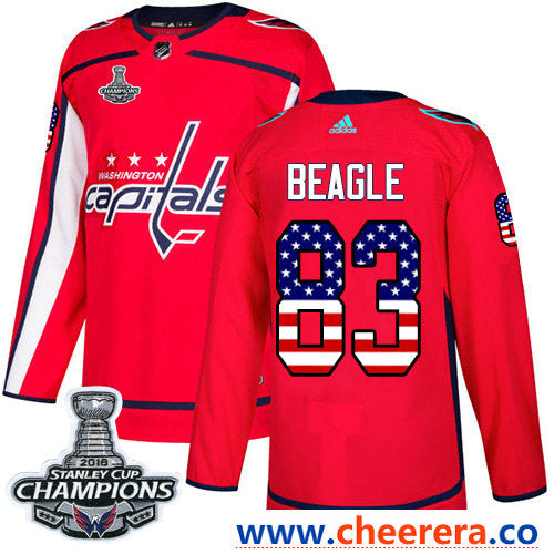 Adidas Jay Beagle Washington Capitals red Authentic jersey