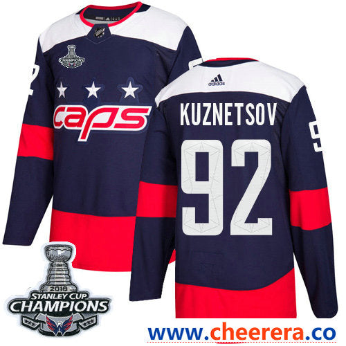 Adidas Evgeny Kuznetsov Washington Capitals navy Stadium Series jersey
