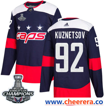 Adidas Evgeny Kuznetsov Washington Capitals navy Stadium Series jersey