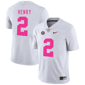 Derrick Henry Alabama Crimson Tide white jersey