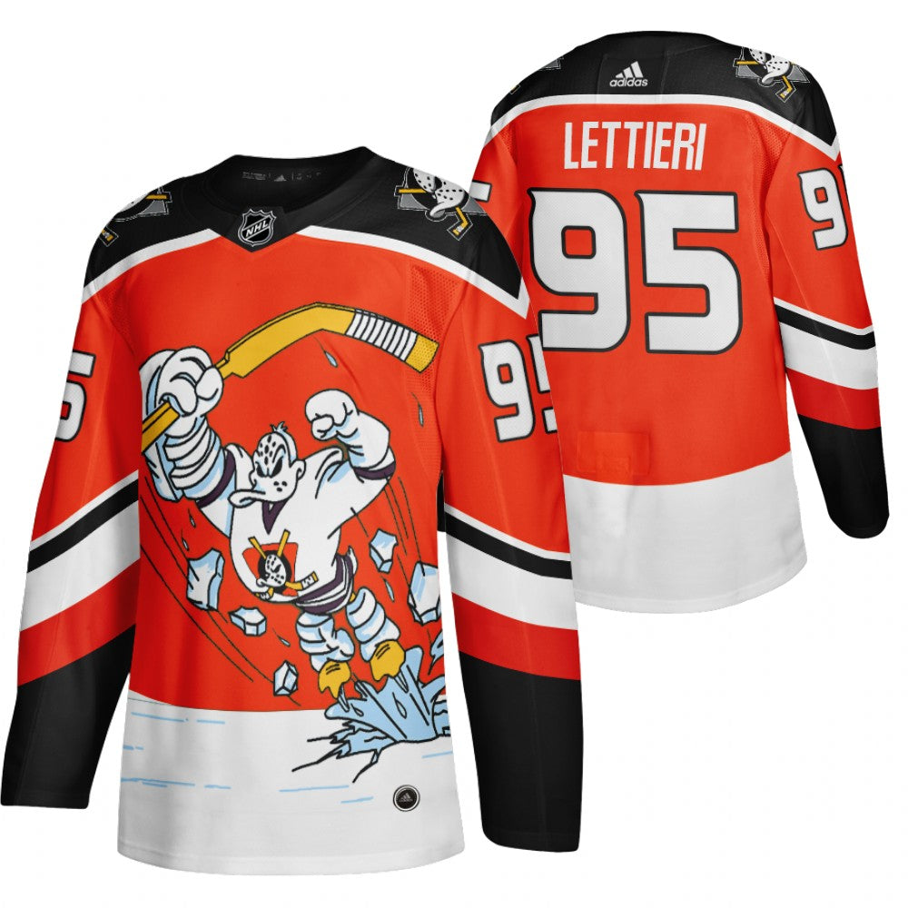 Vinni Lettieri Anaheim Ducks red Reverse Retro jersey