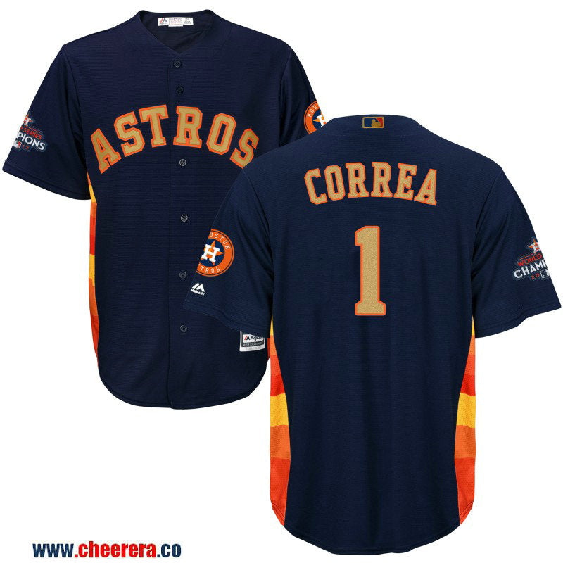 Carlos Correa Houston Astros navy jersey