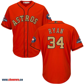 Nolan Ryan Houston Astros orange jersey