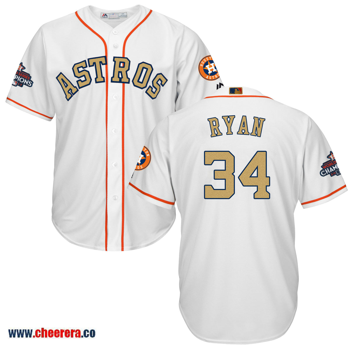 Nolan Ryan Houston Astros white jersey