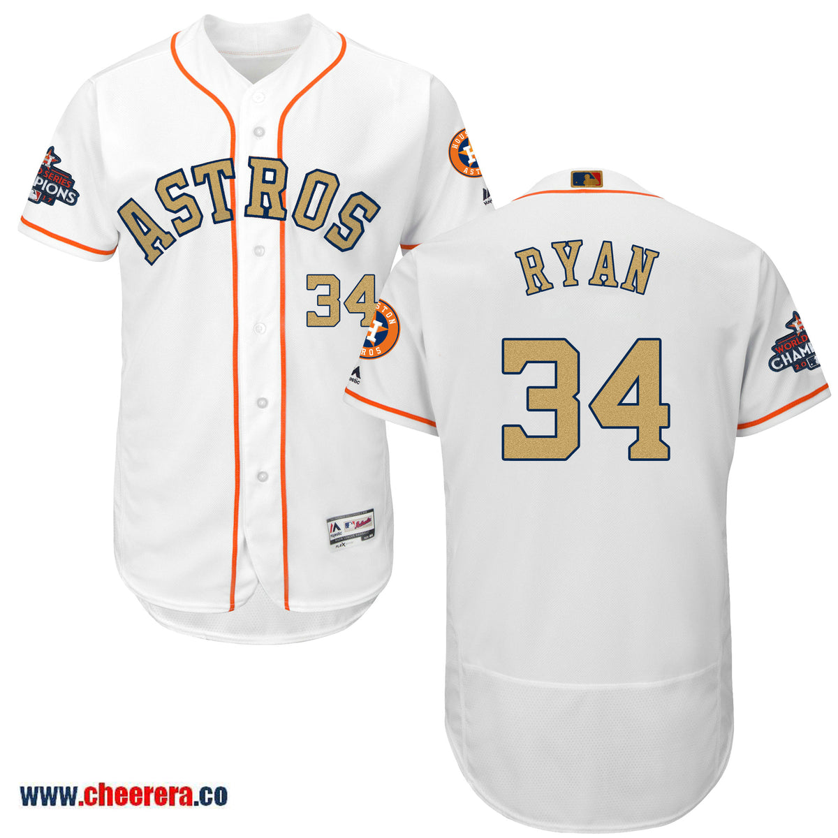 Nolan Ryan Houston Astros white jersey