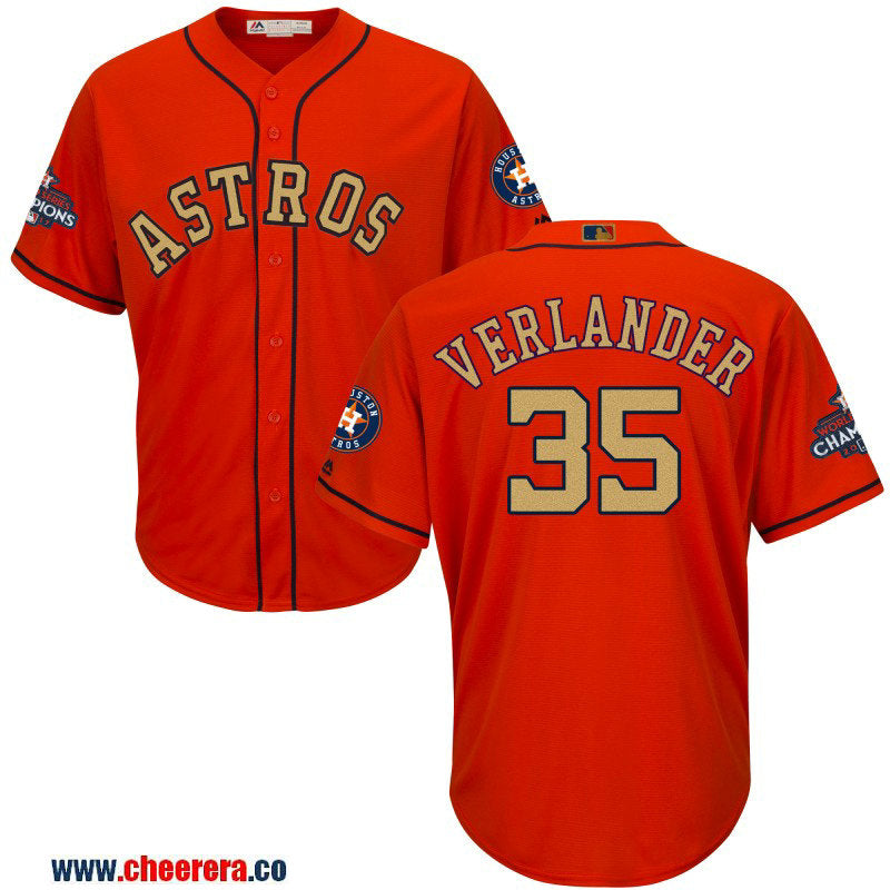 Justin Verlander Houston Astros orange jersey