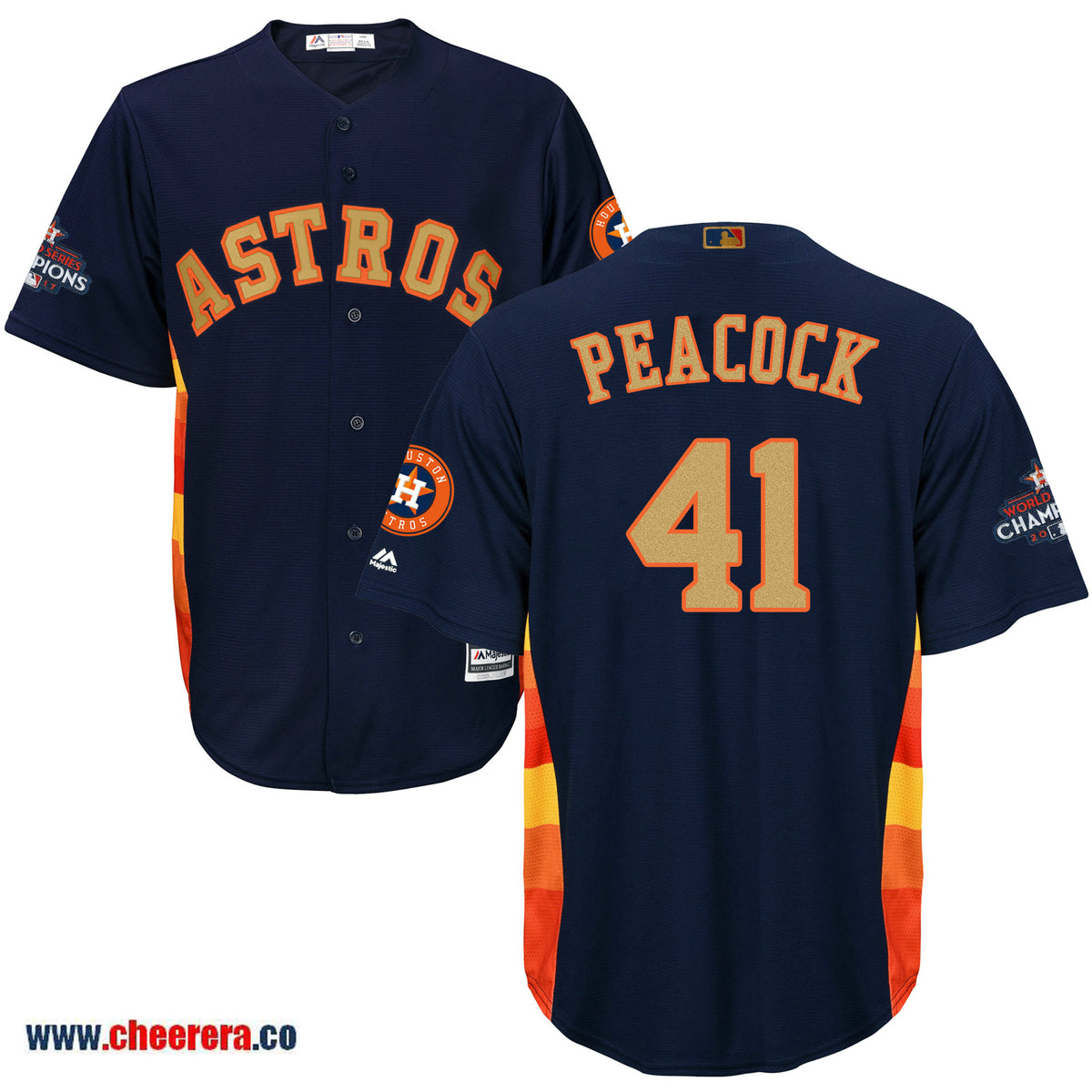 Brad Peacock Houston Astros navy jersey