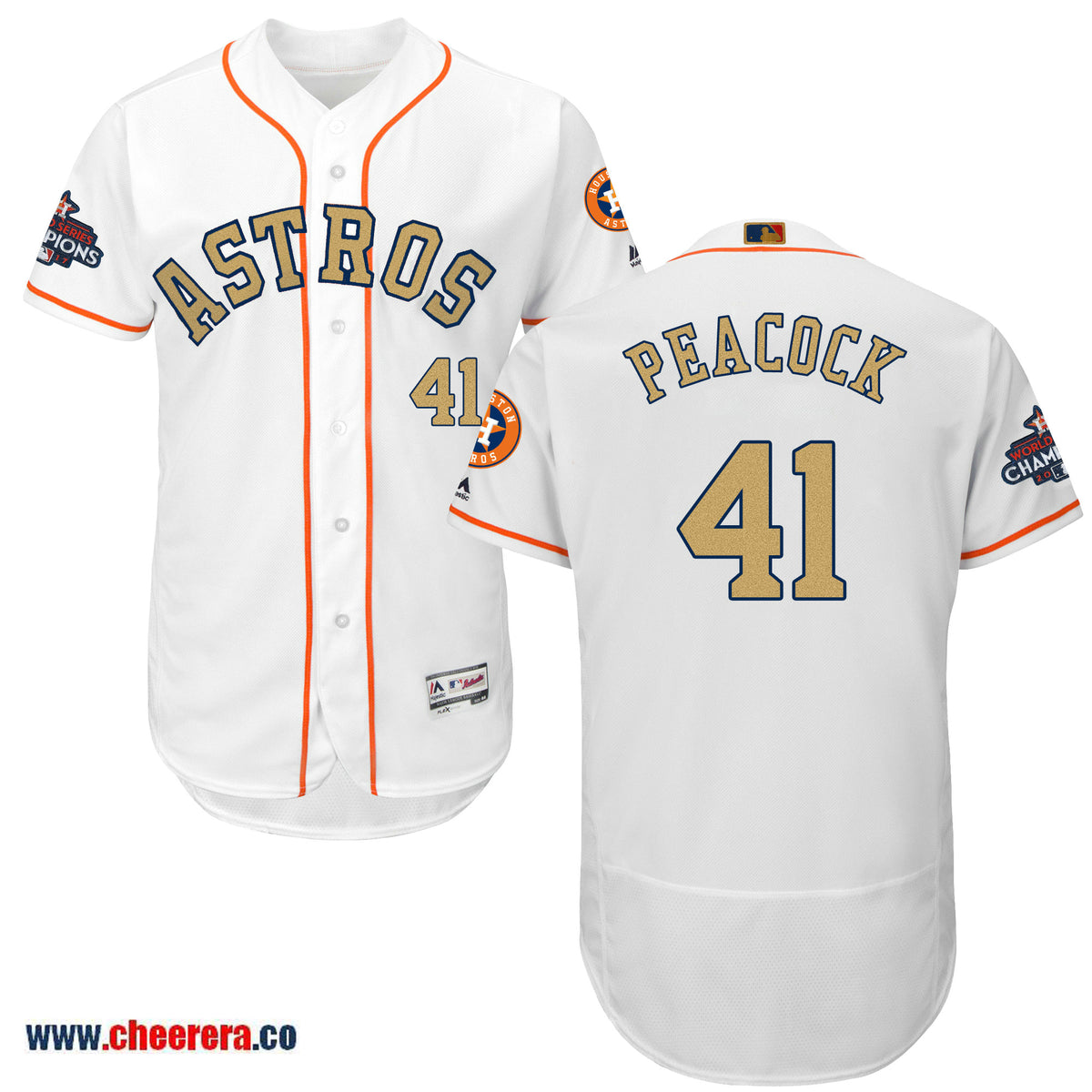 Brad Peacock Houston Astros white jersey