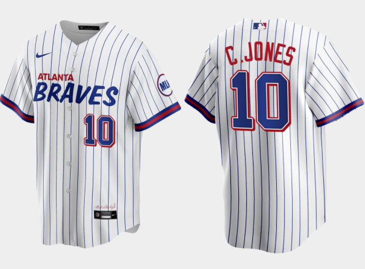 Chipper Jones Atlanta Braves white City Connect jersey