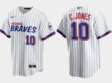 Chipper Jones Atlanta Braves white City Connect jersey
