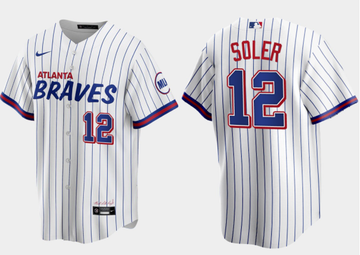 Jorge Soler Atlanta Braves white City Connect jersey
