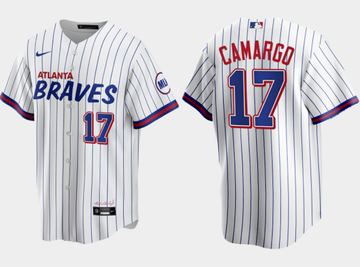 Johan Camargo Atlanta Braves white City Connect jersey