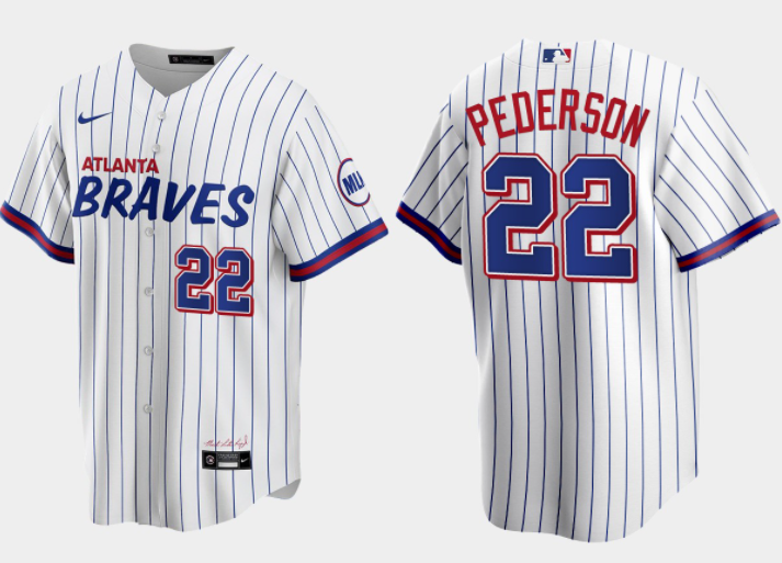 Joc Pederson Atlanta Braves white City Connect jersey