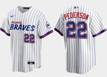 Joc Pederson Atlanta Braves white City Connect jersey
