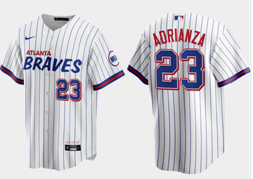 Ehire Adrianza Atlanta Braves white City Connect jersey