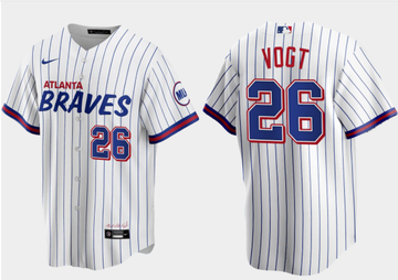 Stephen Vogt Atlanta Braves white City Connect jersey