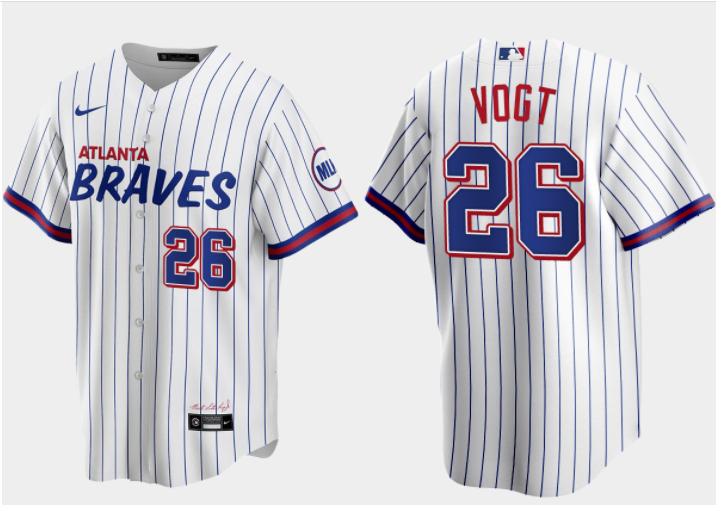 Stephen Vogt Atlanta Braves white City Connect jersey