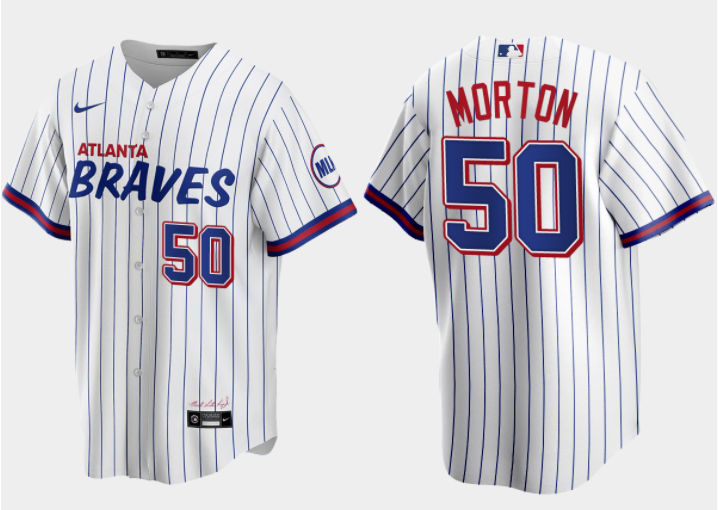 Charlie Morton Atlanta Braves white City Connect jersey