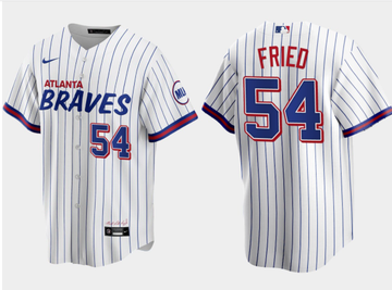 Max Fried Atlanta Braves white City Connect jersey