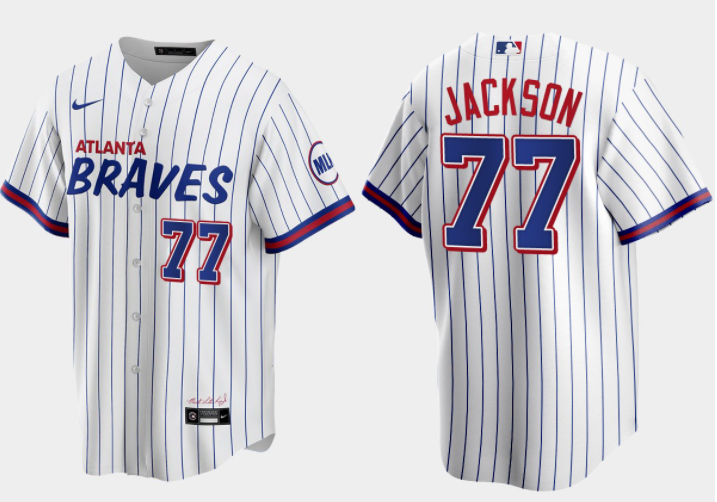 Luke Jackson Atlanta Braves white City Connect jersey