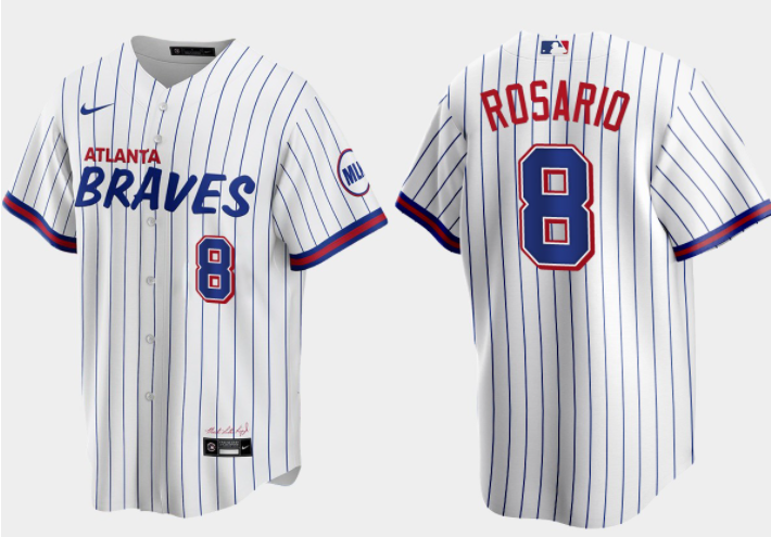 Eddie Rosario Atlanta Braves white City Connect jersey
