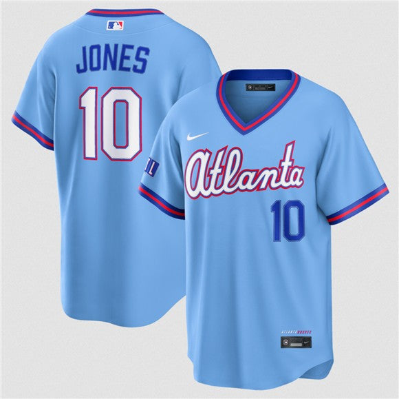Chipper Jones Atlanta Braves blue City Connect jersey
