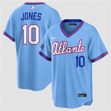 Chipper Jones Atlanta Braves blue City Connect jersey