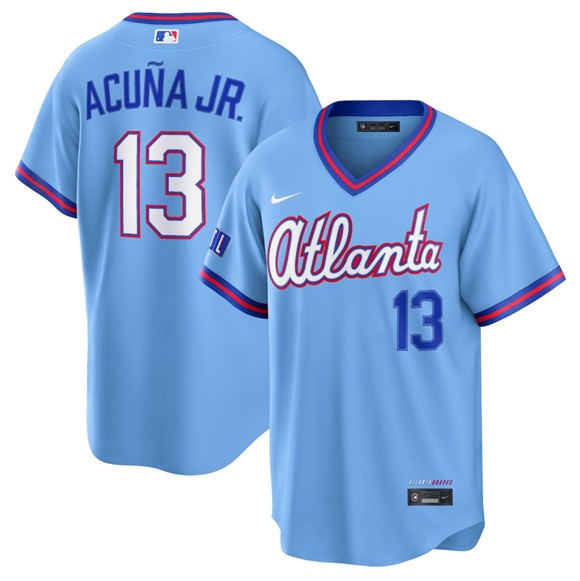 Ronald Acuna Jr Atlanta Braves blue City Connect jersey