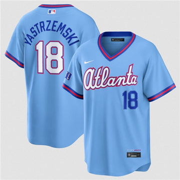 Mike Yastrzemski Atlanta Braves blue City Connect jersey