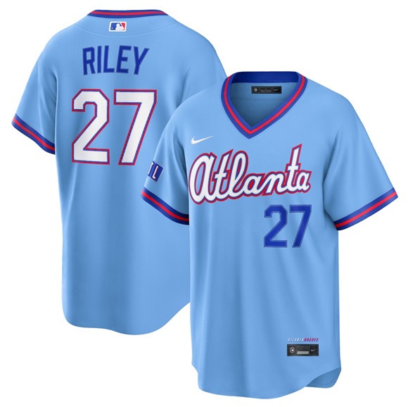 Austin Riley Atlanta Braves blue City Connect jersey