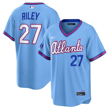 Austin Riley Atlanta Braves blue City Connect jersey