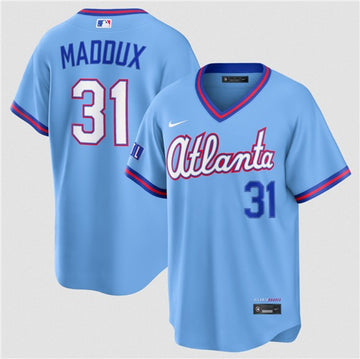 Greg Maddux Atlanta Braves blue City Connect jersey