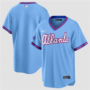 Custom Atlanta Braves blue City Connect jersey