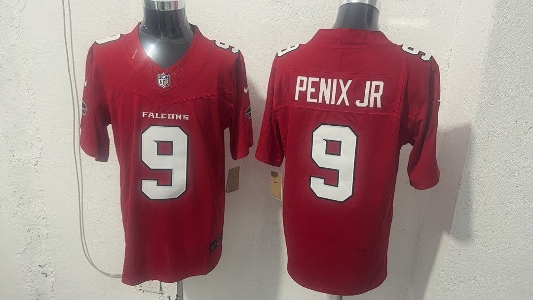 Michael Penix Jr Atlanta Falcons red Vapor jersey