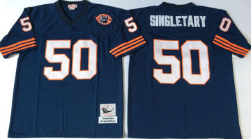 Mike Singletary Chicago Bears navy Throwback jersey
