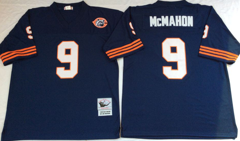 Jim McMahon Chicago Bears navy Throwback jersey
