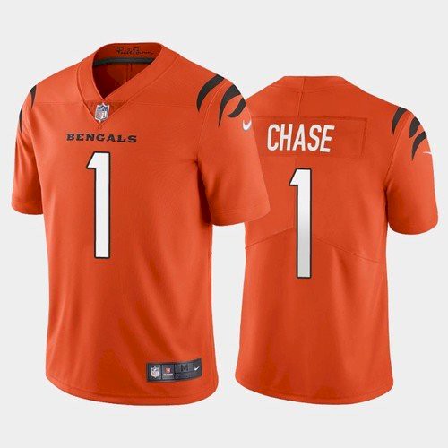 Ja'Marr Chase Cincinnati Bengals orange Vapor jersey