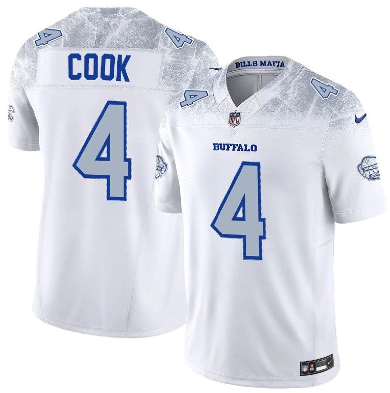 James Cook Buffalo Bills white Vapor jersey