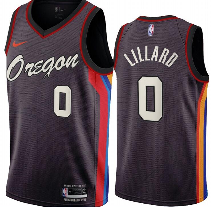 Damian Lillard Portland Trail Blazers black jersey