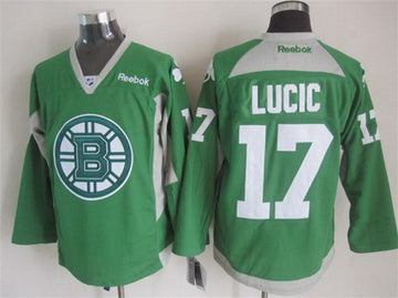 Milan Lucic Boston Bruins green jersey