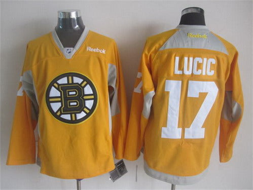 Milan Lucic Boston Bruins orange jersey