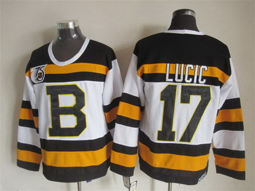 Milan Lucic Boston Bruins white Throwback jersey