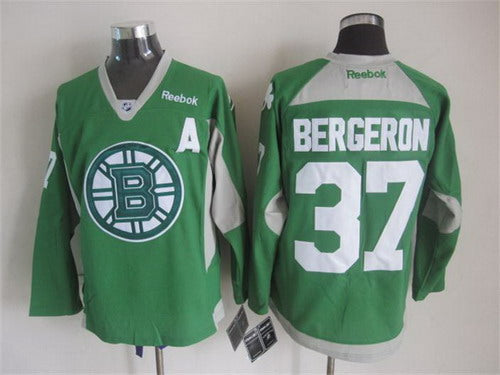 Patrice Bergeron Boston Bruins green jersey
