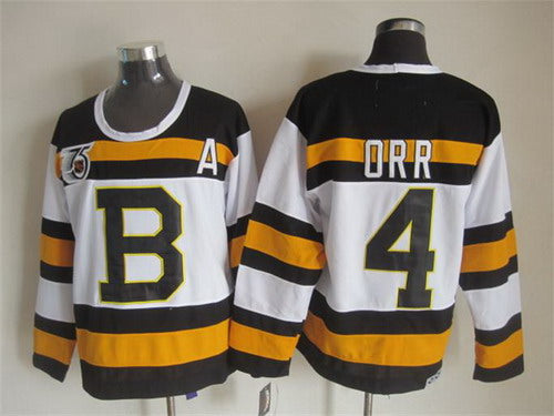 Bobby Orr Boston Bruins white Throwback jersey