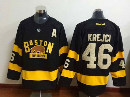 David Krejci Reebok Boston Bruins black Winter Classic jersey