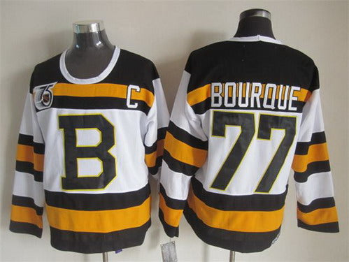 Ray Bourque Boston Bruins white Throwback jersey
