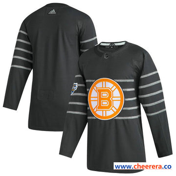 Custom Boston Bruins gray All-Star jersey