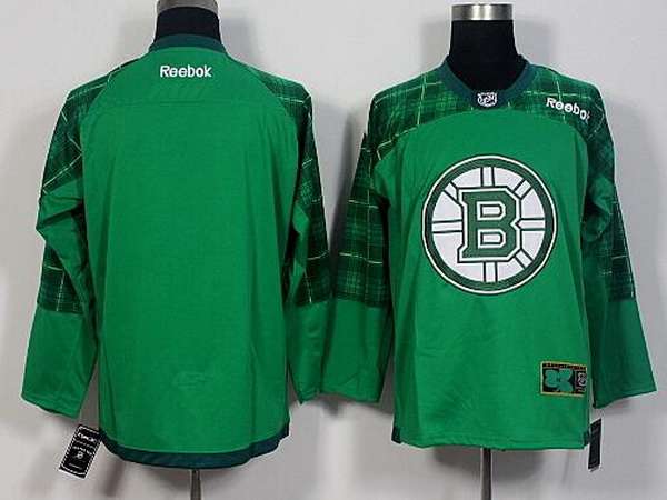 Custom Boston Bruins green jersey