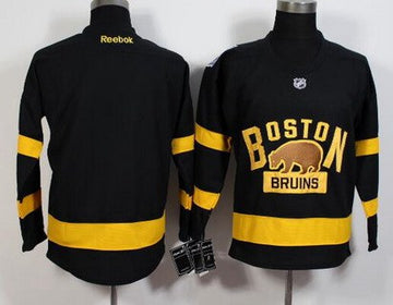 Blank Reebok Boston Bruins black Winter Classic jersey